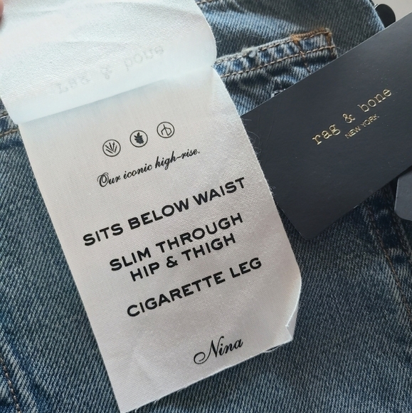 rag & bone Nina High Rise Ankle Cigarette Jeans, Size 32, NWT - Picture 14 of 16